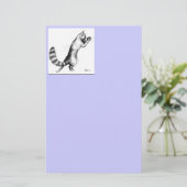Cat Springing2 Briefpapier (Staand voorkant)