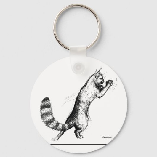 Cat Springing2 Sleutelhanger (Voorkant)