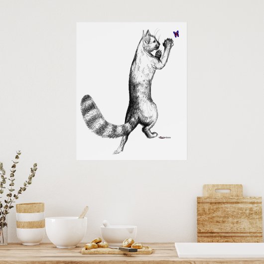 Cat Springings Poster (Keuken)