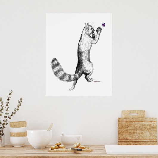 Cat Springings Poster (Keuken)
