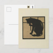 Cat - Square Animals Illustratie Briefkaart (Voorkant / Achterkant)