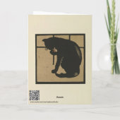 Cat - Square Animals Illustratie Kaart (Achterkant)