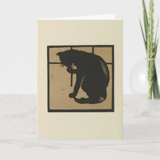 Cat - Square Animals Illustratie Kaart (Voorkant)