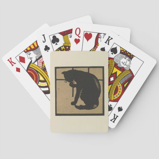 Cat - Square Animals Illustratie Pokerkaarten (Achterkant)