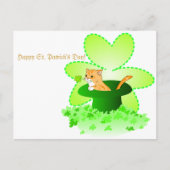 Cat St. Patrick's Day Postcard Briefkaart (Voorkant)