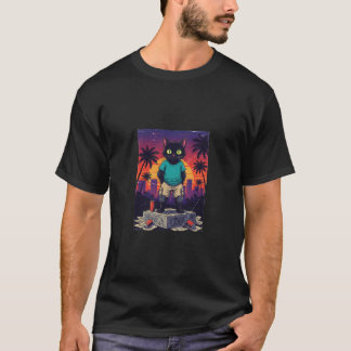Cat Standing On American Sunshine Street T-shirt