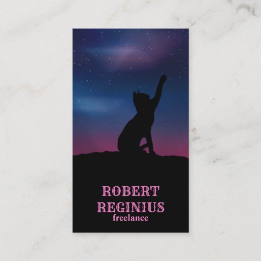 Cat Star Sky Visitekaartje (Voorkant)