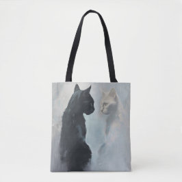 Cat Stare Canvas tas All-Over Print voor kattenlie