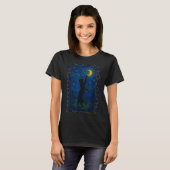 Cat Starry Night Van Gogh Cat Funny Cat Lover Mom  T-shirt (Voorkant volledig)