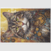 Cat Steampunk 1 Decoupage papier (Voorkant)