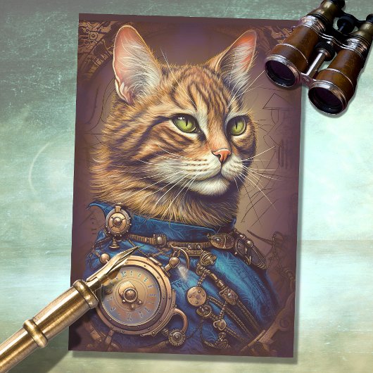 Cat Steampunk 3 Decoupage papier