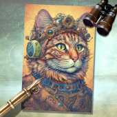 Cat Steampunk 4 Decoupage Papier