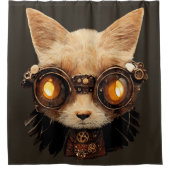 Cat Steampunk Gothic Retro Kat Douchegordijn (Voorkant)