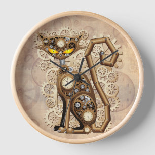 Cat Steampunk  Retro Style Machine
