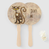 Cat Steampunk  Retro Style Machine Handwaaier (Voorkant en achterkant)
