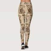 Cat Steampunk  Retro Style Machine Leggings (Achterkant)
