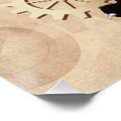 Cat Steampunk Retro Style Machine Perfect Poster (Hoek)