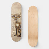 Cat Steampunk Retro Style Machine Persoonlijk Skateboard (Voorkant)