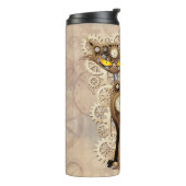 Cat Steampunk  Retro Style Machine Thermosbeker (Gedraaid links)