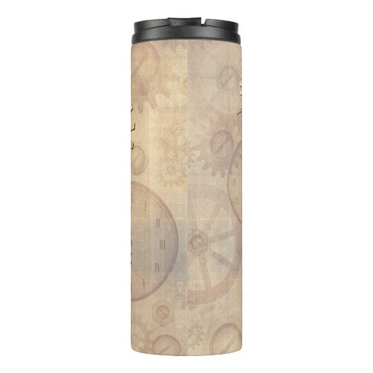 Cat Steampunk  Retro Style Machine Thermosbeker (Achterkant)