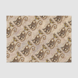Cat Steampunk Retro Style Machine Tissuepapier