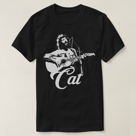 Cat Stevens - Pochoir blanc T-shirt essentiel.png (Design voorkant)