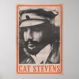 CAT STEVENS Poster Yusuf Islam - 1974 originele NM