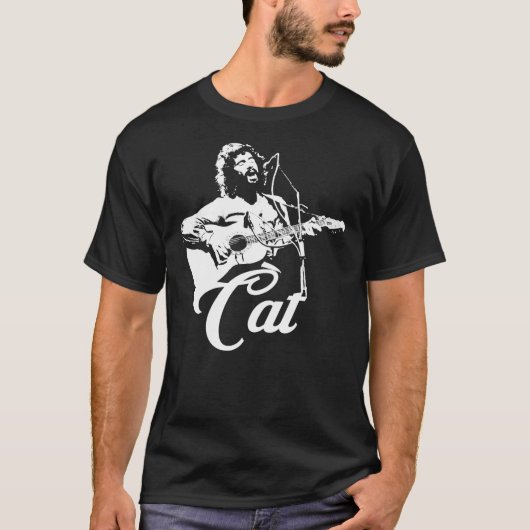 Cat Stevens - White Stencil Essential T-Shirt (Voorkant)