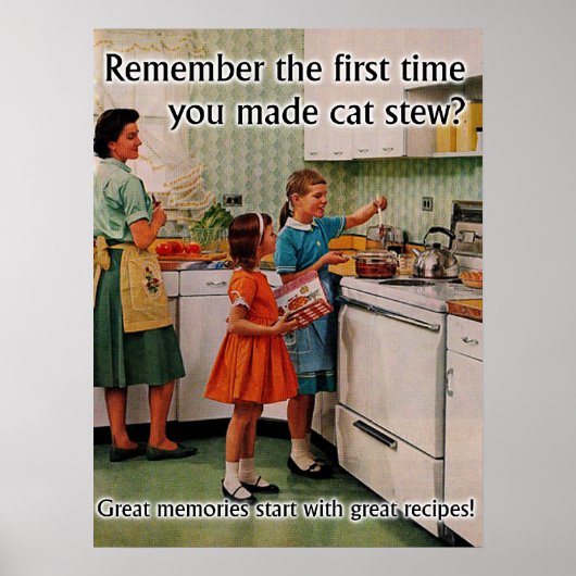 Cat Stew Funny Poster Print Humor (Voorkant)