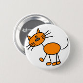 Cat Stick Figuur Button (Voorkant /achterkant)