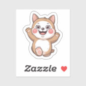 Cat Sticker,,Cute Cat Sticker,,Kawaii Cat Sticker, Sticker (Vel)