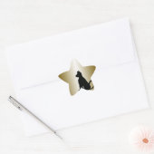 Cat Stickers Gold Black Kitty Katten (Envelop)
