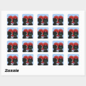 Cat Stickers Schattige Black Flowers Creationarts (Vel)