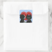 Cat Stickers Schattige Black Flowers Creationarts (Tas)