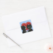 Cat Stickers Schattige Black Flowers Creationarts (Envelop)