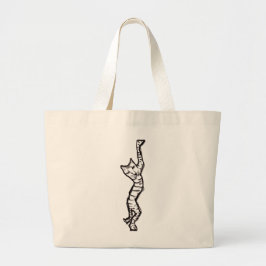 Cat Stretch! Grote Tote Bag