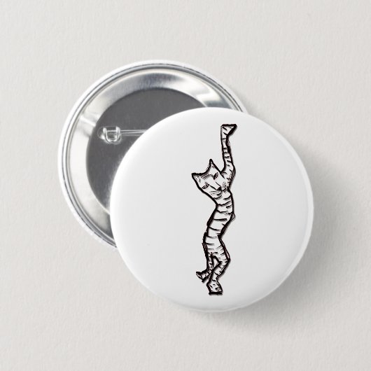 Cat Stretch! Ronde Button 5,7 Cm (Voorkant /achterkant)
