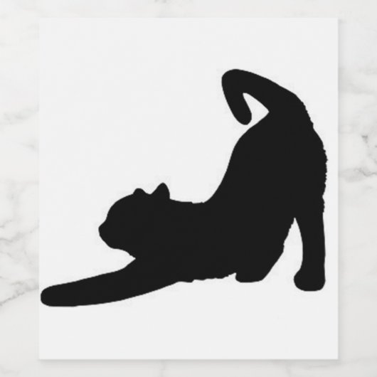 Cat Stretch Wijn Etiket (Enkel label)