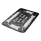 Cat Stretching Black Badmat (Gekanteld)