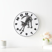 Cat Stretching Clock Grote Klok (Huis)