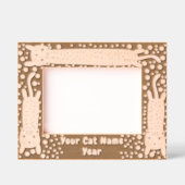 Cat Stretching Gegraveerde Lijstjes (Voorkant)