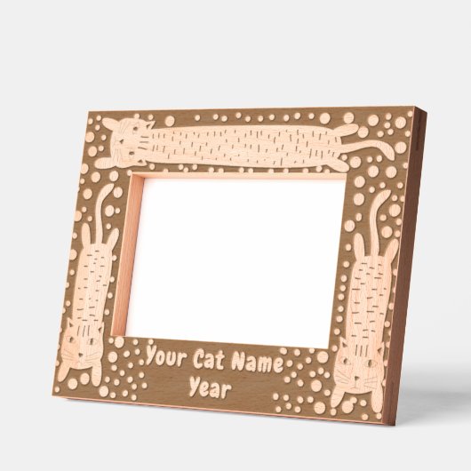 Cat Stretching Gegraveerde Lijstjes (Links)
