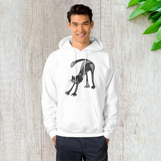 Cat Stretching Mannen Hoodie