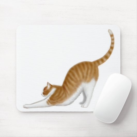 Cat Stretching Mousepad Muismat (Met muis)