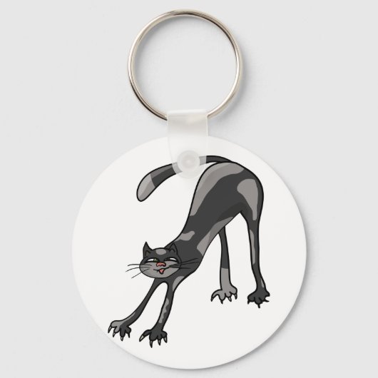 Cat Stretching Sleutelhanger (Achterkant)