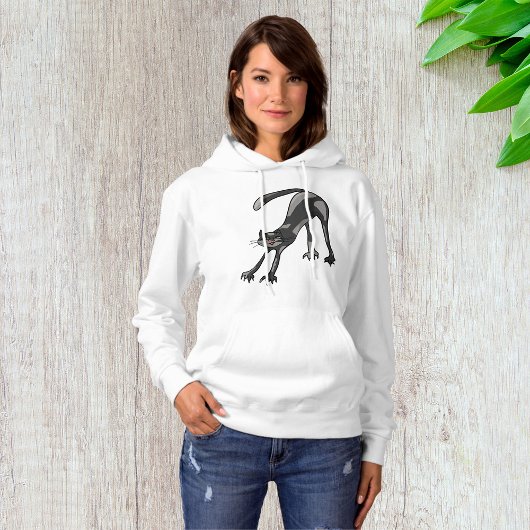 Cat Stretching Vrouwen Hoodie