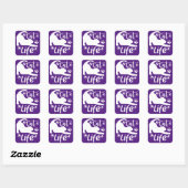Cat Stretting Life Paws Envelope-afsluiting Vierkante Sticker (Vel)