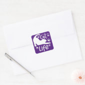 Cat Stretting Life Paws Envelope-afsluiting Vierkante Sticker (Envelop)