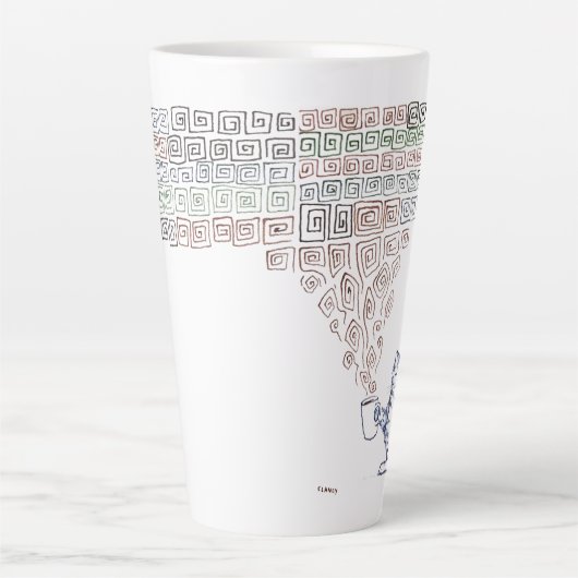 Cat Strong Coffee Latte Mok (Voorkant)