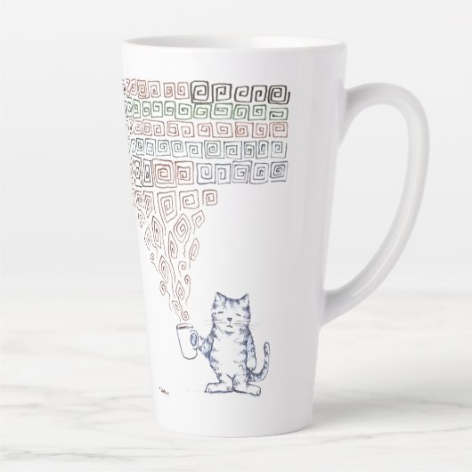 Cat Strong Coffee Latte Mok (Rechts)